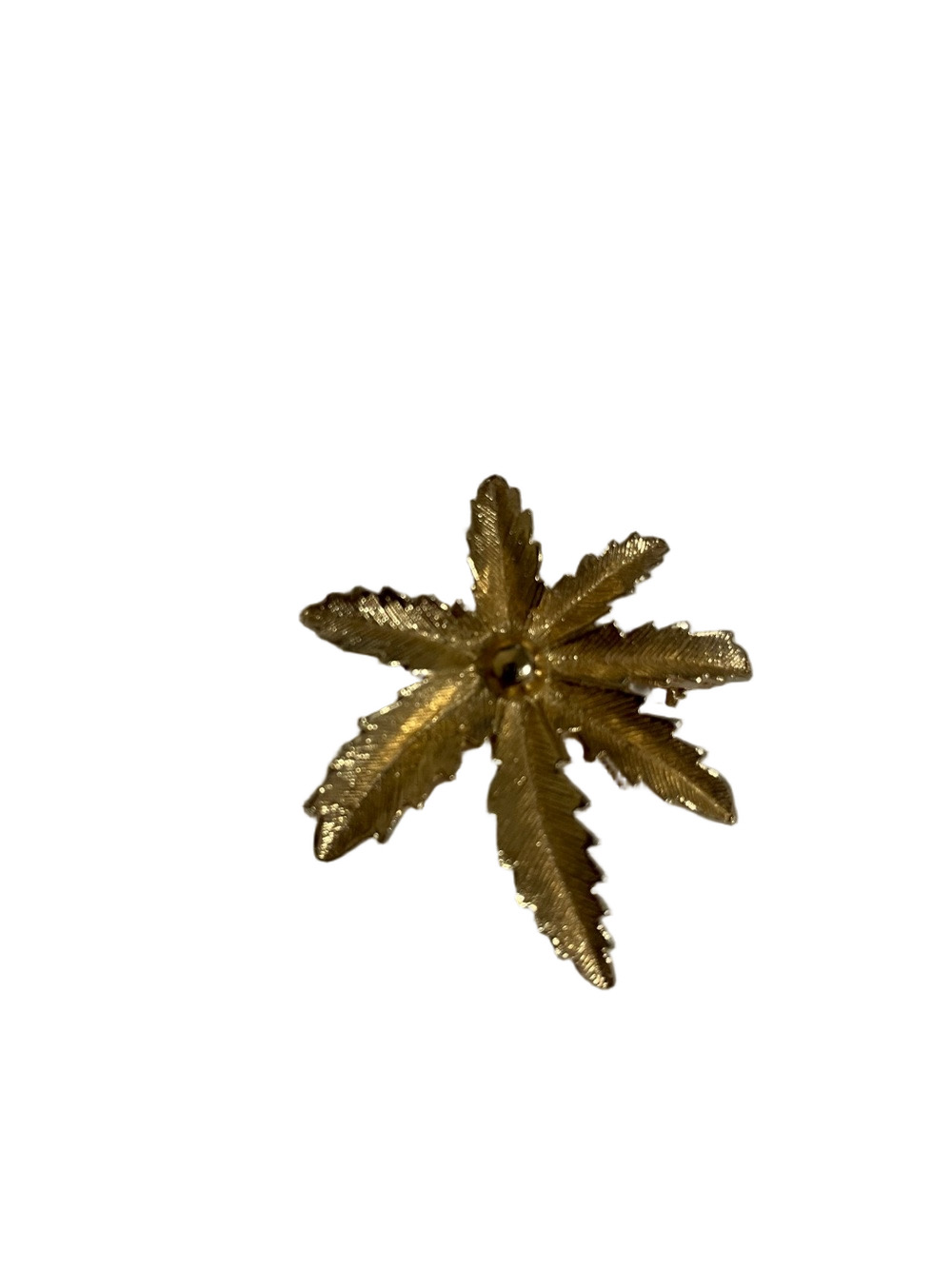 Vintage Sarah Coventry Gold Tone Leaf Floral Brooch